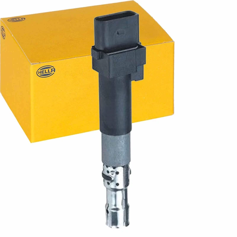 HELLA 5DA 358 000-931 Ignition Coil - 12V - 4-pin connector - Flush-Fitting Pencil Ignition Coils - Plugged