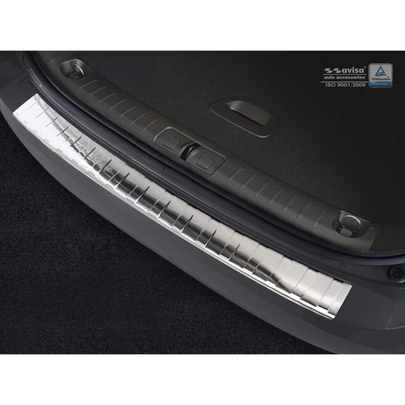 Avisa Stainless Steel Rear bumper protector compatible with Fiat Tipo SW 2016-2020 & FL 2020- + Tipo SW Cross 2022- 'Ribs'