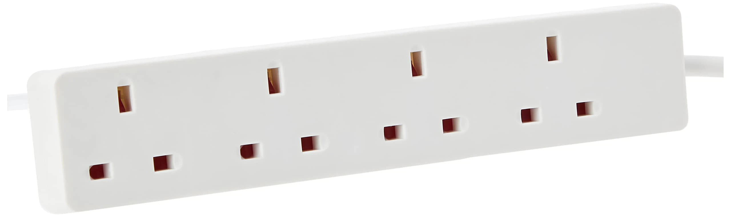pro elec 5 m 4 Gang Power Strip Extension Cord Mains Plug - White