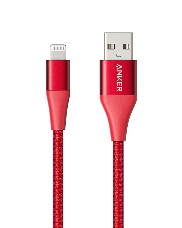 Anker PowerLine+ II Lightning Cable, MFi Certified for Flawless Compatibility with New Airpods, iPhone XS/XS Max/XR/iPhone X/ 8/8 Plus/ 7/7 Plus/ 6/6 Plus and More (3ft, Red)