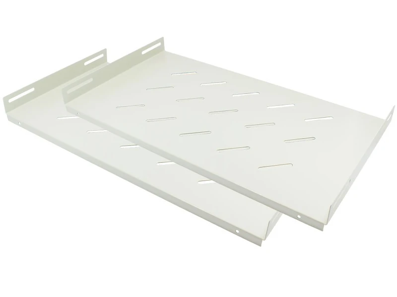 Good Connections® 19 "shelf 1U | 2 SPARSET - installation depth 270 mm - for 19 inch network server, wall housing / wall cabinet - light gray (RAL7035) - Image 1
