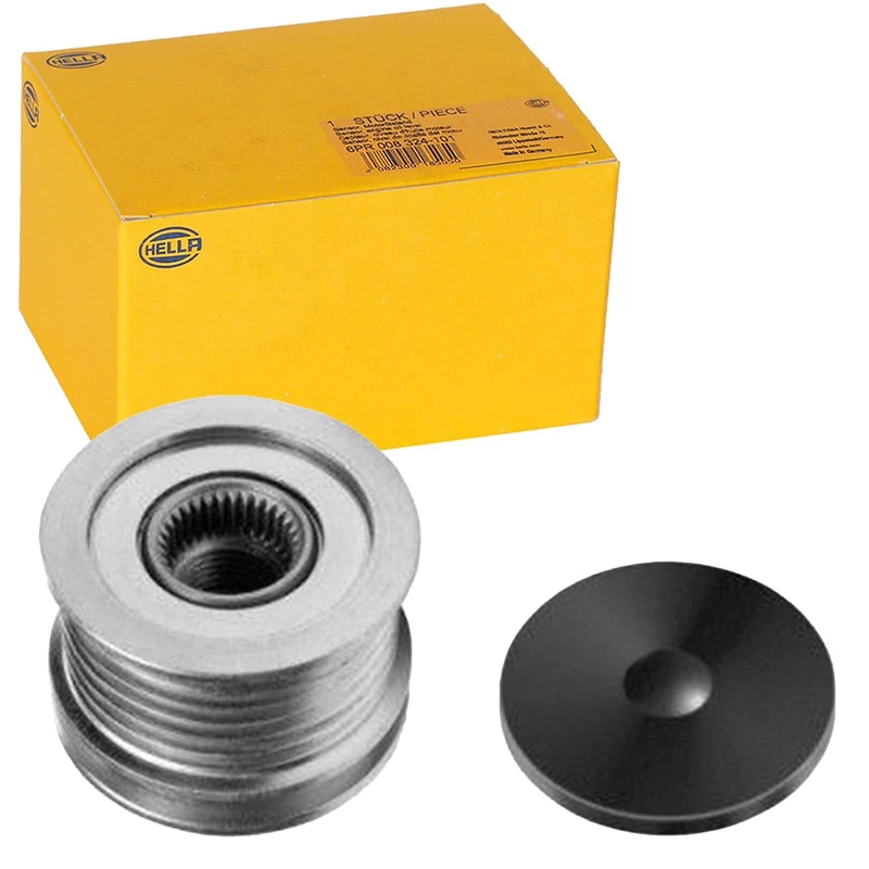 HELLA 9XU 358 038-171 Alternator Freewheel Clutch - Thread Size: M16x1,5 - Number of grooves: 6 - with cap