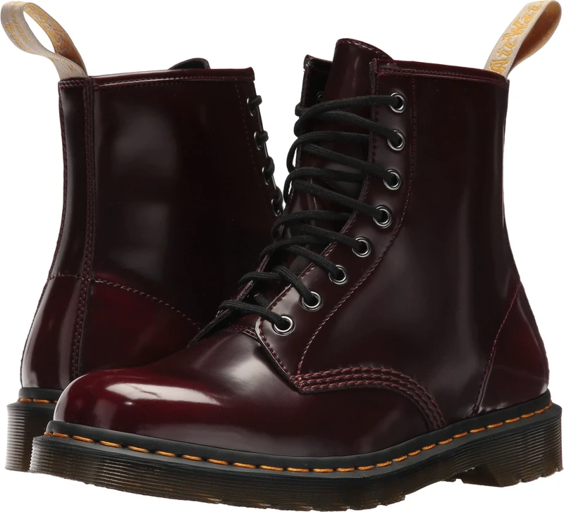 Dr. Martens Women's Vegan 1460 Classic Boots, Red Cherry Red Cambridge Brush 600, 7 UK