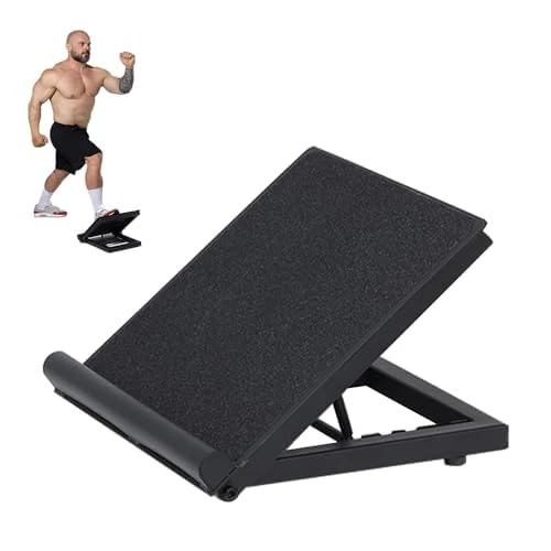 Yes4All Premium Steel/Wooden Slant Board & Calf Stretcher, Adjustable Incline Board & Non-Slip for Stretching/Squat Wedges for Deep Squats & Elevated Squat Improvement for Home Gym, Indoors, Outdoors