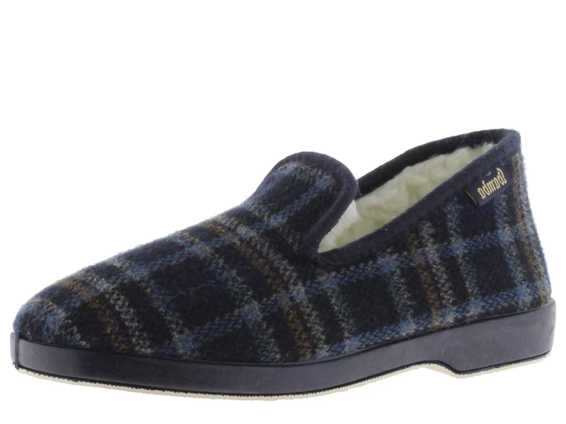 victoria Wamba Confortable Plaid Slippers & Sheepskin Interior & Matching Sole 202001 for Men Marino 43