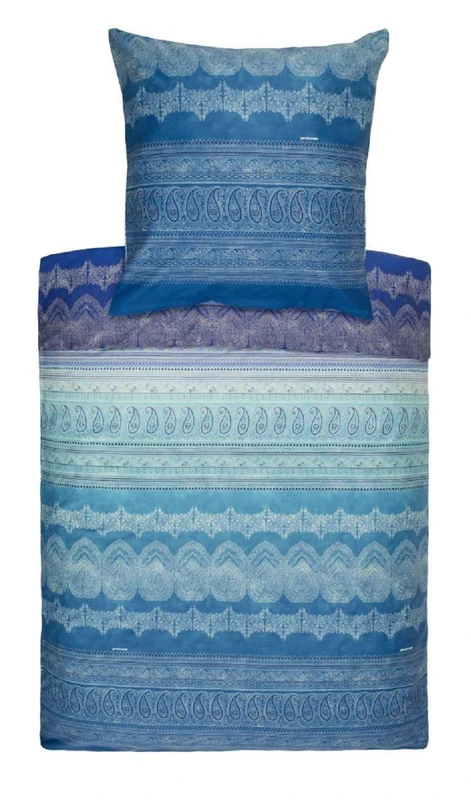 Bassetti Brunelleschi 9285873 Bed Linen + 1 Pillowcase 100% Cotton Satin Turquoise V2 Dimensions: 135 x 200 cm + 1 K 80 x 80 cm