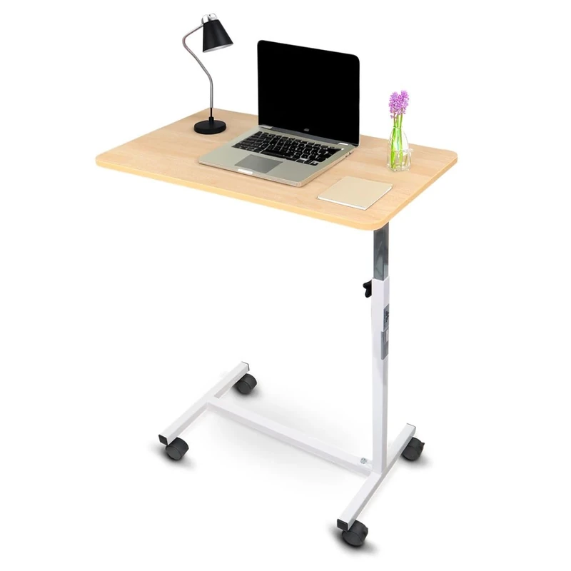 Mobiclinic® Overbed Table, Adjustable Height, Meseta, Portable with Wheels, Spacious Surface, Durable and Lightweight