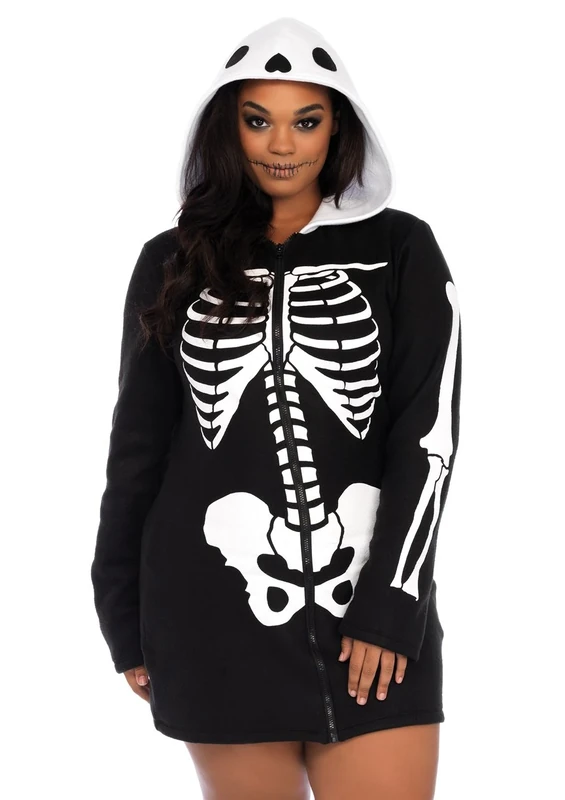 Leg Avenue Plus Size Cozy Skeleton Women's Costumes, X-Large/XX-Large - Image 1