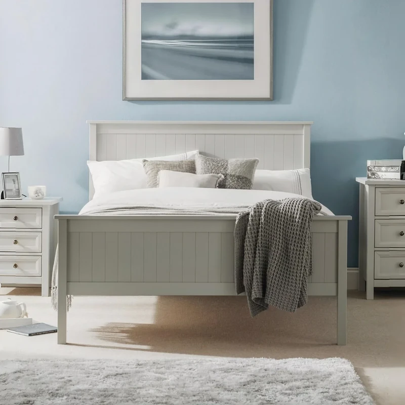 Julian Bowen Maine Bed - Dove Grey Painted Beds
