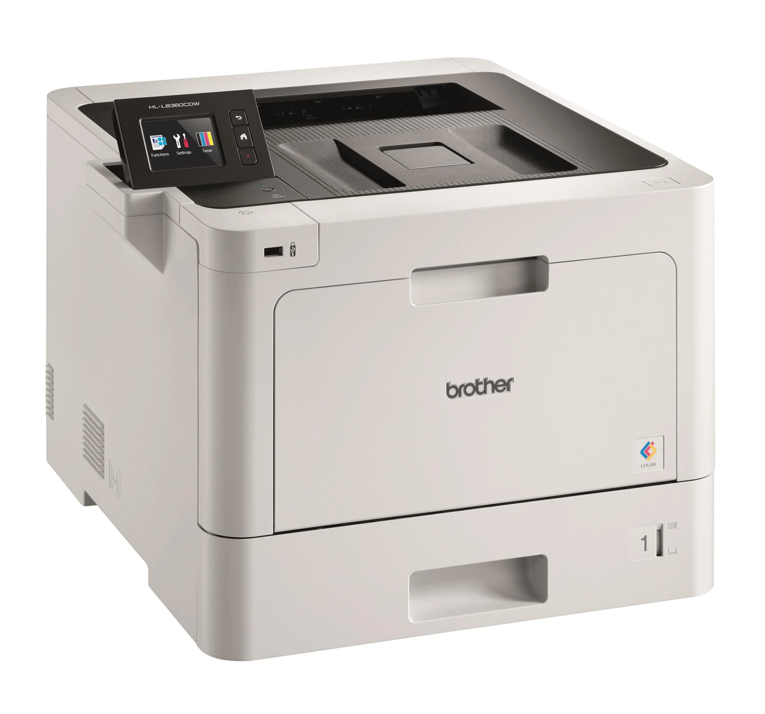 Brother HL-L8360CDW Colour Laser Printer - Single Function, Wireless/USB 2.0/Network/NFC, 2 Sided Printing, A4 Printer, Business Printer, UK Plug