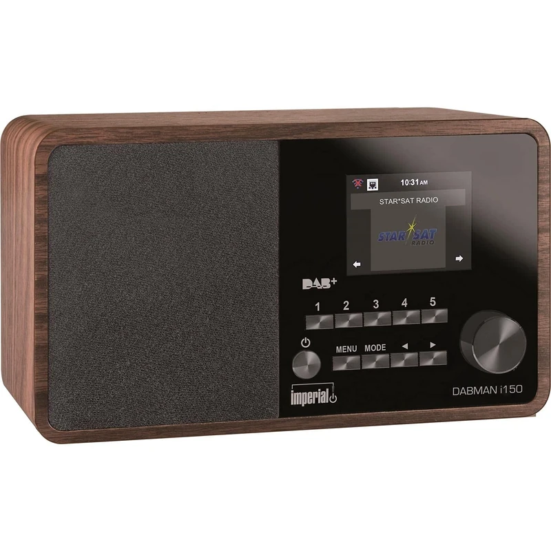 Imperial DABMAN i150 Internet Radio/Digital Radio (Internet, DAB+/DAB, FM, USB, WLAN, 2.8 Inch Colour Display) Wood, Brown