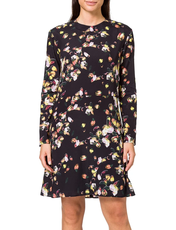 Cacharel Women's Robe Droite A Manches Longues Party Dress, Black (Noir 999), 6 UK (Manufacturer Size: 34)