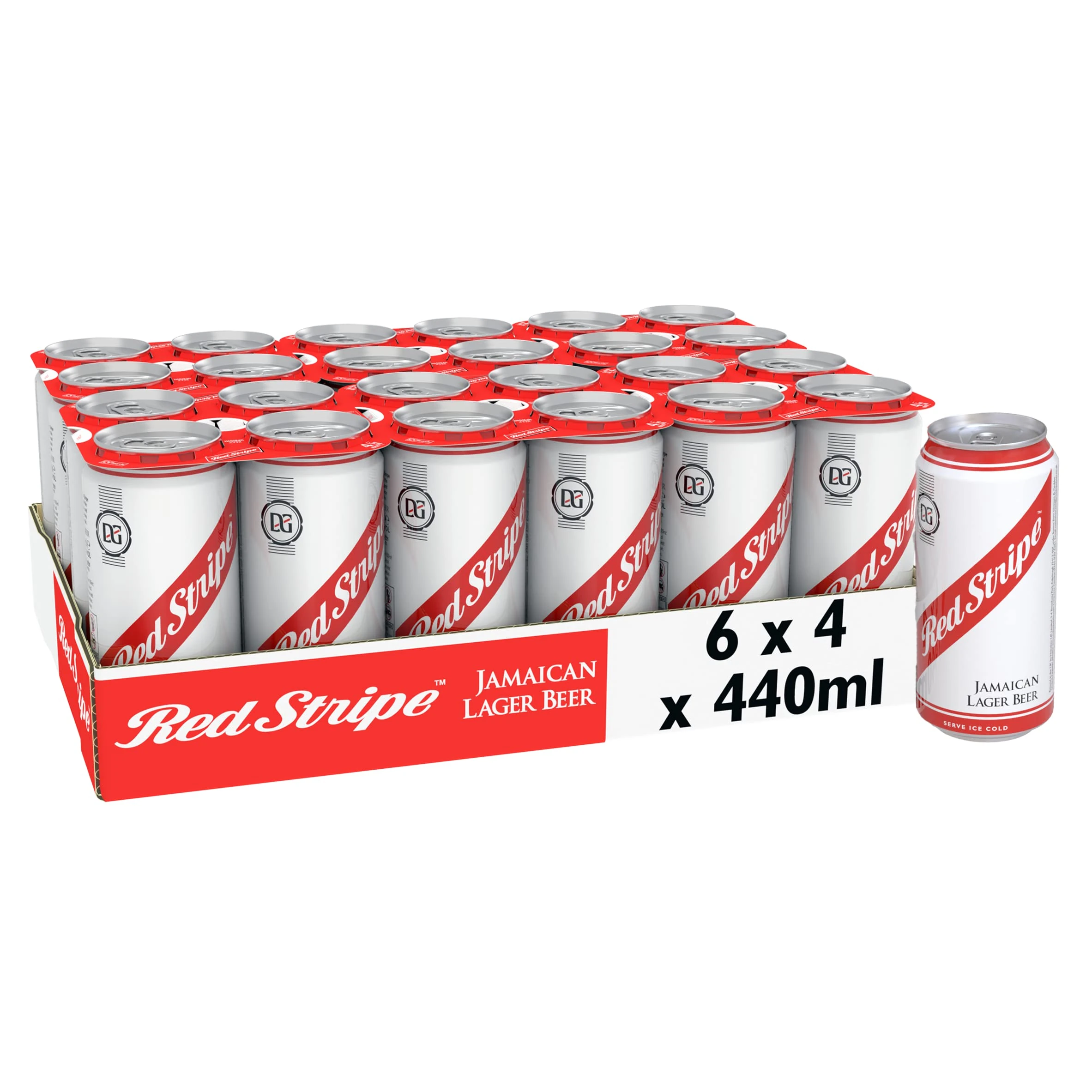 Red Stripe Lager Beer 24x440ML