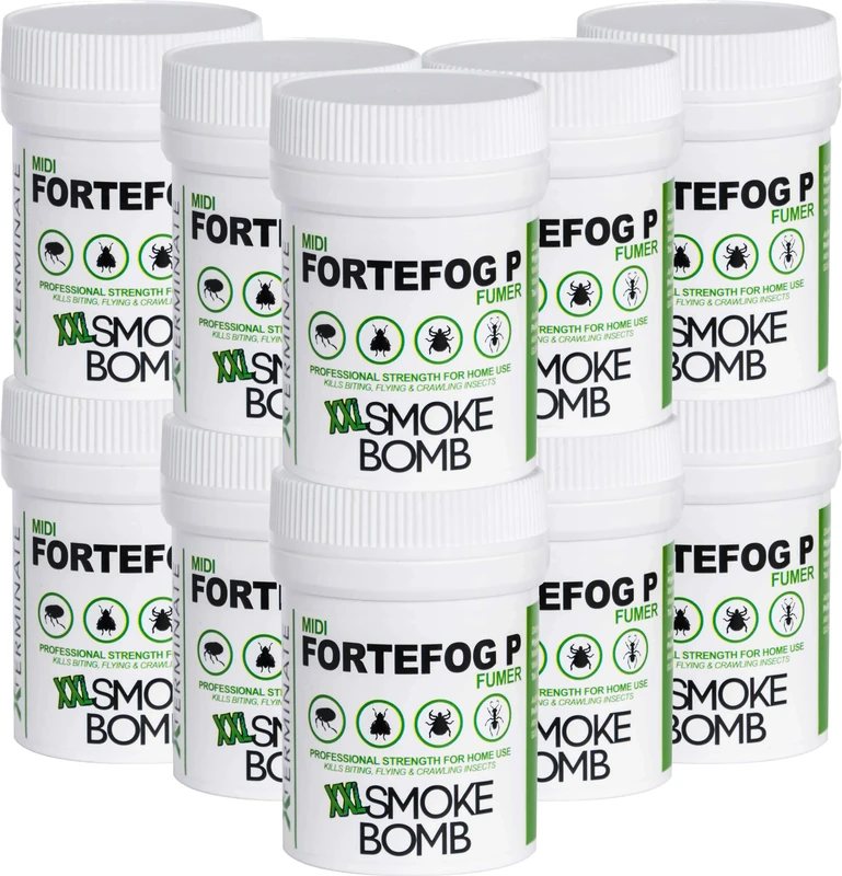 Xterminate XXL 16g Smoke Bomb Fogger Killer For Fleas, Bed bug, Carpet Moths, Cluster Fly, Silverfish, Carpet Beetle Insects (HSE Approved And Tested) (10)