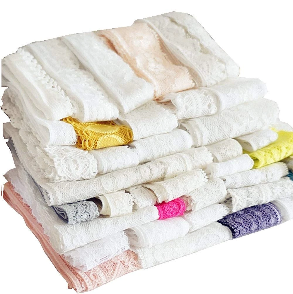 RayLineDo® 30 Meters Assorted Vintage Style Lace Ribbon Trim Bridal Wedding Scalloped Edge Crochet Lace