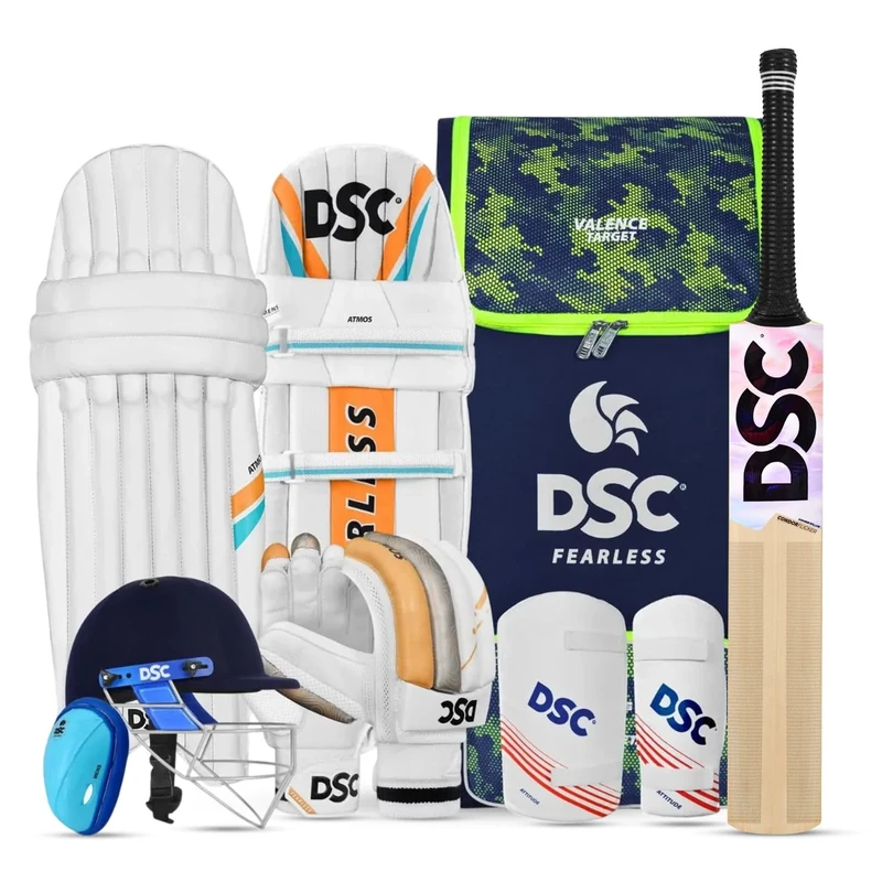DSC Premium Complete Kit with Helmet Cricket Kit Size 5