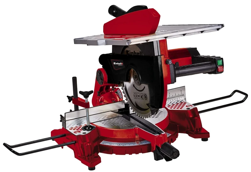 Einhell Kapp-Gehrungssäge mit Obertisch TC-MS 317 T (max. 2000 W, Ø305 x ø30 mm Sägeblatt, Drehtisch mit Einrastpositionen, Sägekopf bis 45° neigbar, inkl. Hartmetall-Sägeblatt)