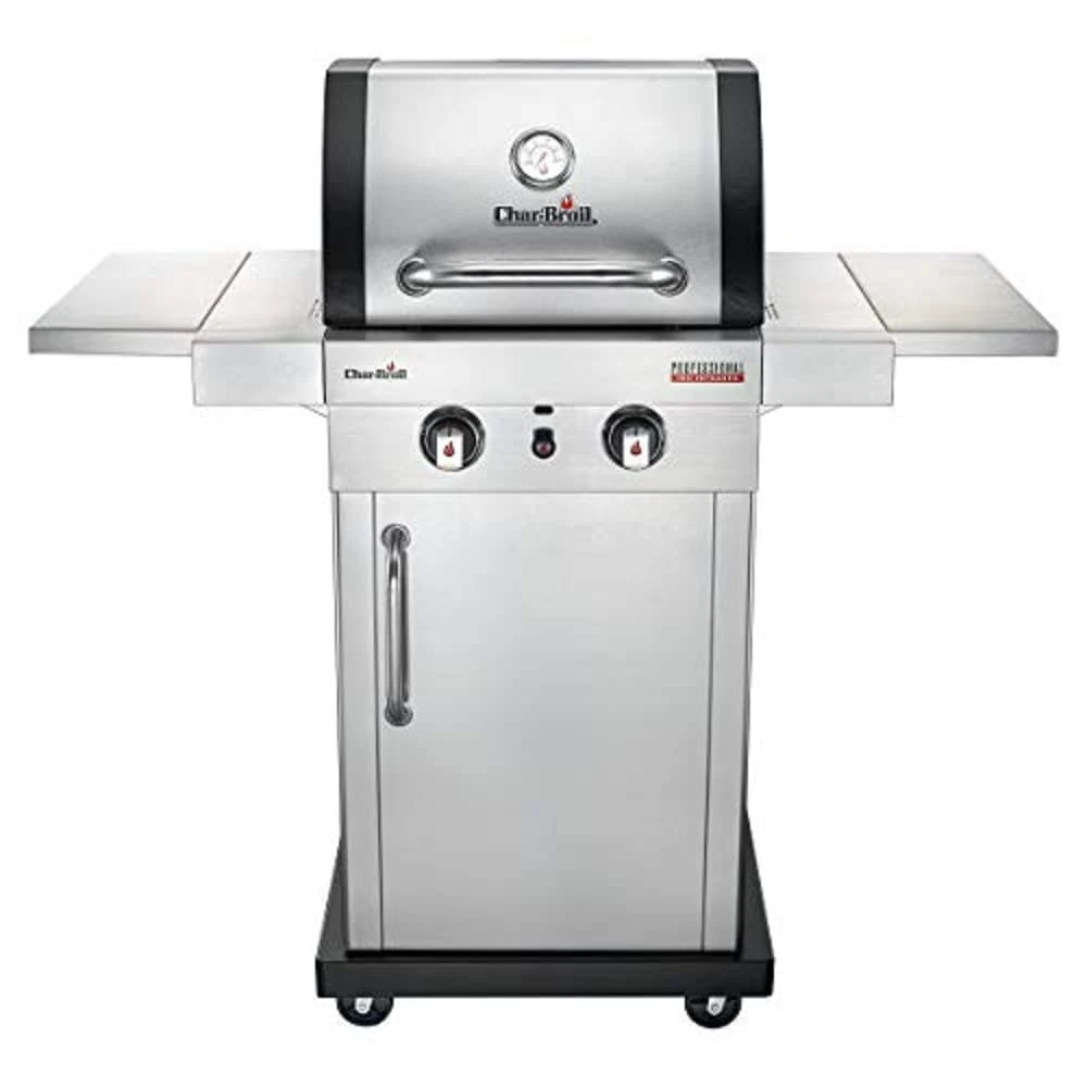 Char-Broil Gas BBQ Professional 2200 S - 2-burner Barbecue with TRU-Infrared Technology - Ideal for Outdoor Cooking, Garden, Balcony and Patio, Stainless Steel Finish
