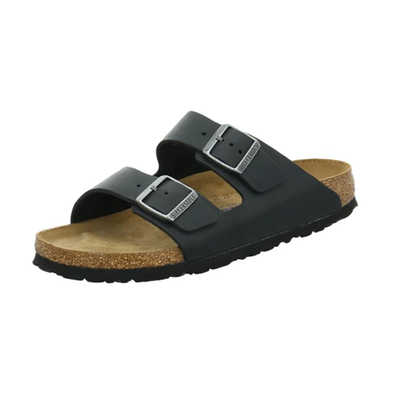 Birkenstock Men's Arizona SFB Black, Oiled Leather Slippers, 5 UK - Image 1