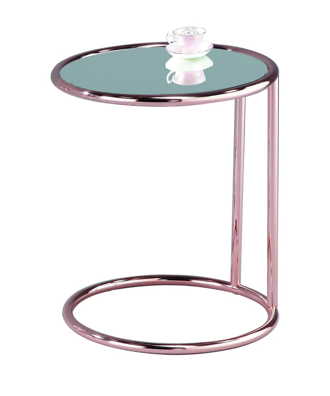 ASPECT Mia Round Side Coffee End Sofa Table, Copper/Mirror, 45x45x52 cm