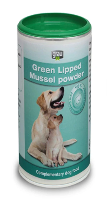 GRAU - the original - 100% pure green-lipped mussel powder, to support the joints, pack of 1 (1 x 500 g), supplementary food for dogs and cats