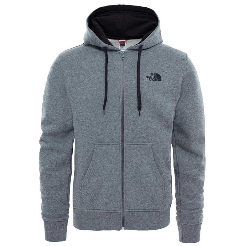 The North Face Men Open Gate Hoodie Jacket - Medium Grey Heather/Black, Small
