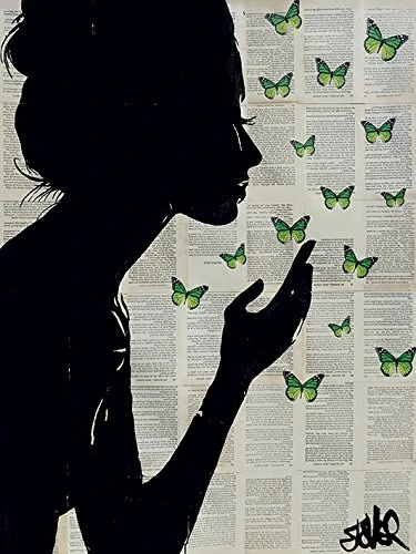The Art Group "Simplicity - Green Loui Jover Canvas Print, Multi-Colour, 60 x 80 x 1.3 cm