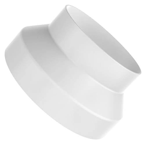 Hon&Guan Ducting Reducer 200mm to 150mm, 8 to 6 inch Ducting Joint to Connect Round Duct Pipe or Extractor Fans Reducer, ABS