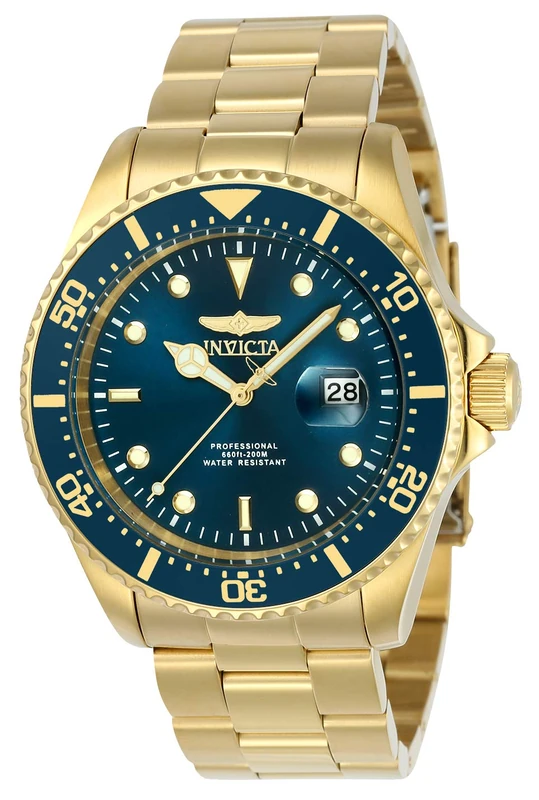 Invicta Pro Diver 23388 Men's Watch - Waterproof - Analogue - Quartz Movement - stainless steel with blue dial - 43mm - Image 1