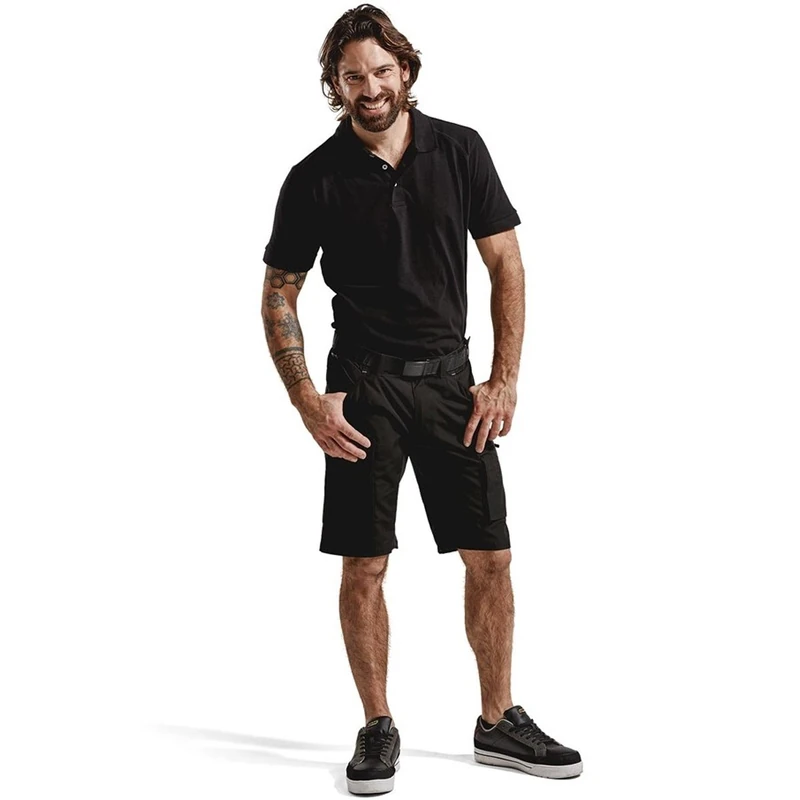 Blakläder 144918459900C52 Service Shorts "Stretch" Size C52 In, Black
