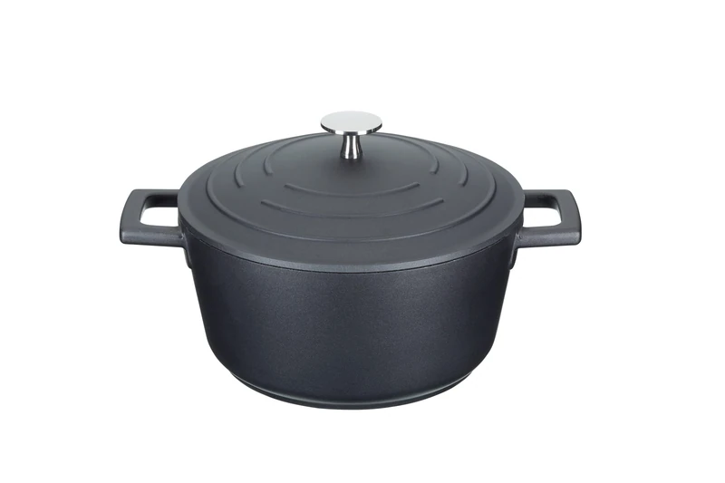 MasterClass Cast Aluminium Casserole Dish With Self-Basting Lid Premium Quality Lightweight Non-Stick Medium Round Blue, Hob To Oven Cooking Pot For Family Meals Curries Dishwasher Safe, 20cm, 2.5L