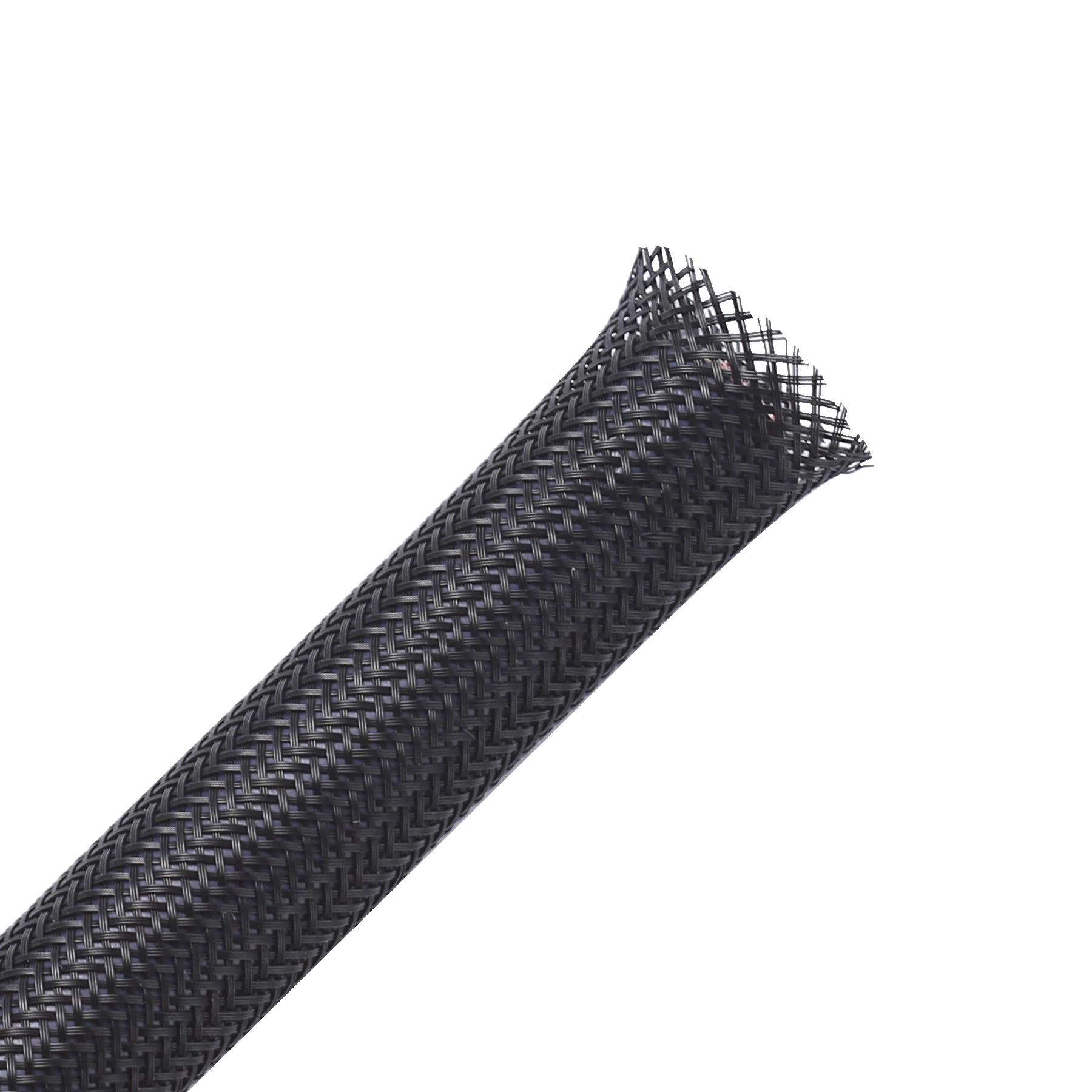 25ft - 3/8 inch PET Expandable Braided Sleeving – Black – Alex Tech Braided Cable Sleeve