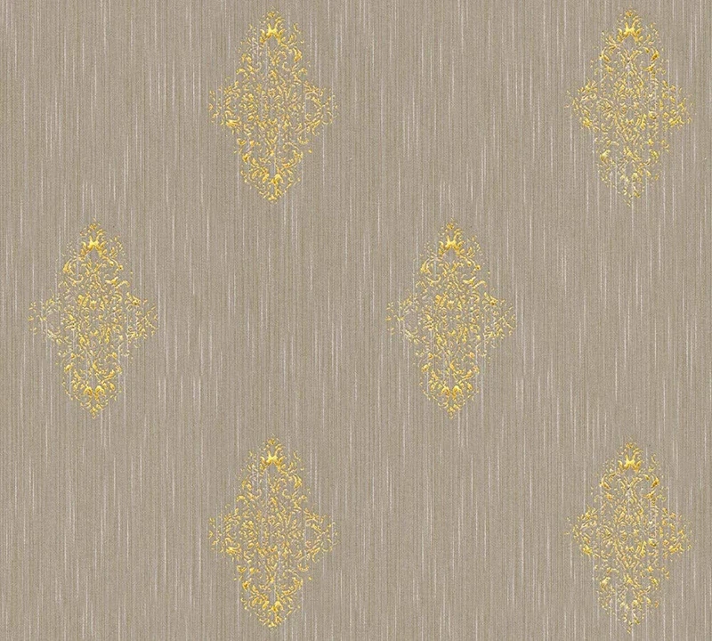Architects Paper 319464 Wallpaper with Ornamental Baroque Pattern, Beige Metallic, 10.05 m x 0.53 m