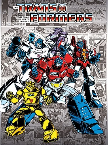 Pyramid International "Retro Comics Transformers G1 Canvas Print, Multi-Colour, 60 x 80 x 1.3 cm