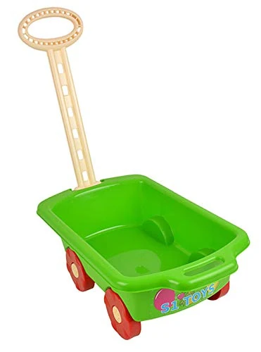 Garden Tools for Children Wheelbarrow Garden Children Toy Sand Toy Sandpit with Handle Trolley (Green)