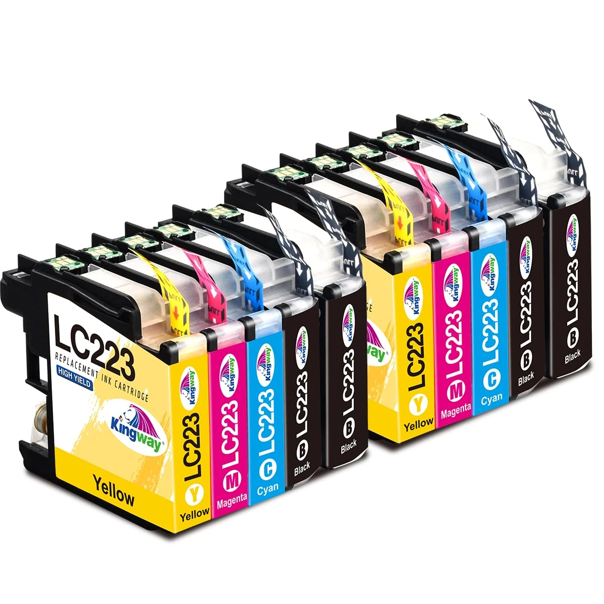 KINGWAY LC223 Ink Cartridges for Brother LC221 LC223 Ink for Brother DCP-J4120DW MFC-J5320DW MFC-J4625DW MFC-J5625DW MFC-J4420DW MFC-J480DW MFC-J4620DW MFC-J5620DW MFC-J5720DW MFC-J680DW MFC-J880DW