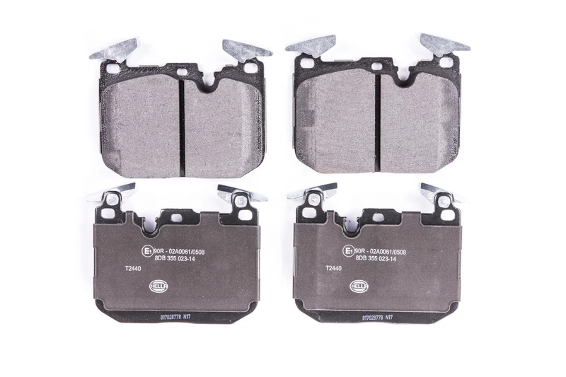 HELLA 8DB 355 023-141 Brake pad set - prepared for wear indicator - T2440 - for e.g. BMW