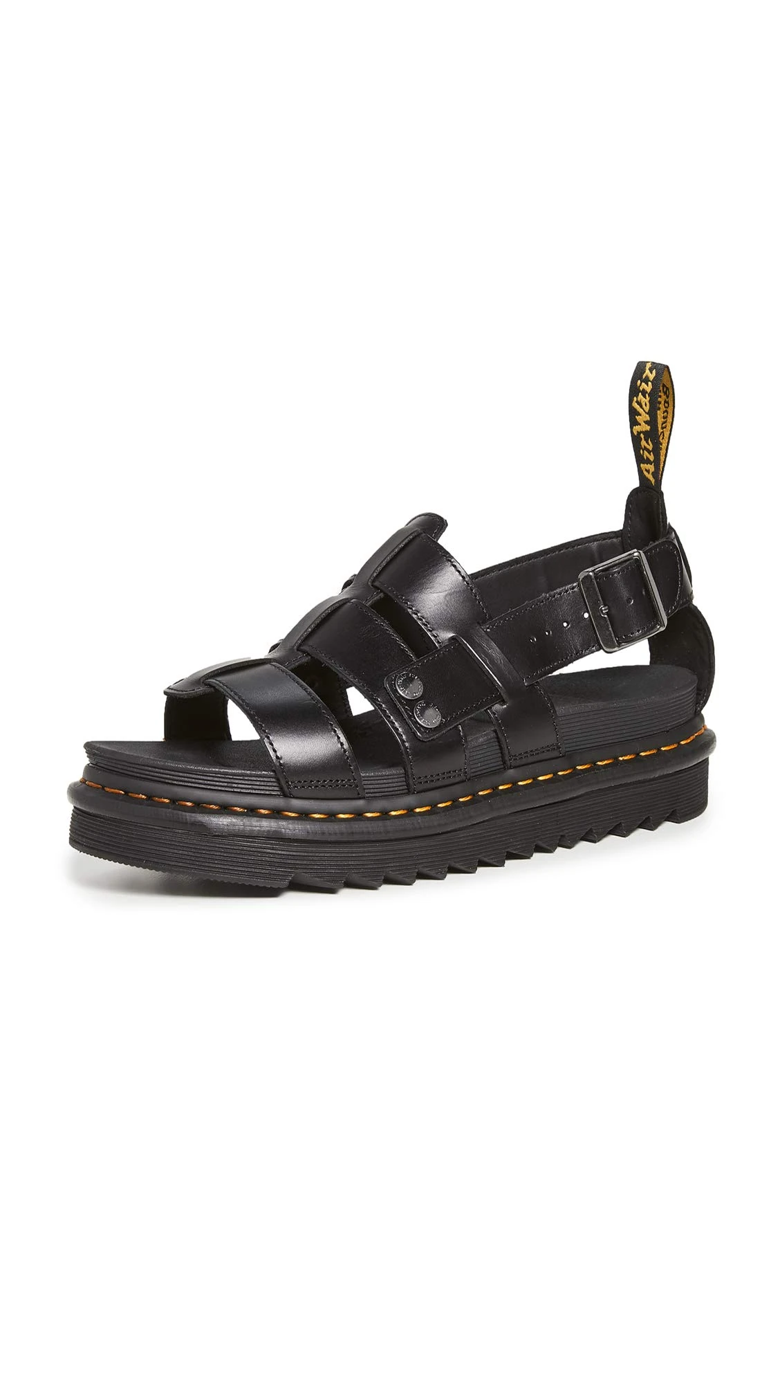 Dr. Martens Unisex Adults Terry Open Toe Sandals, Black (Black Brando 001), 5