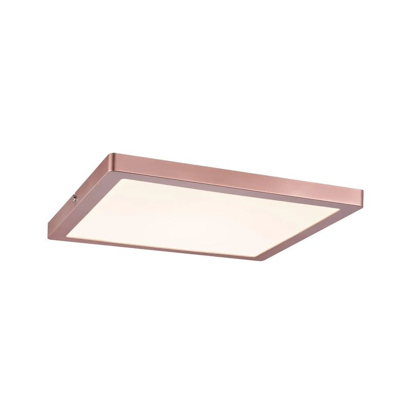 Paulmann 70873 Atria LED Panel Rectangular incl. 1x24-watt dimmable Ceiling lamp rosé Gold Ceiling luminaire Plastic Living Room lamp 2700 K