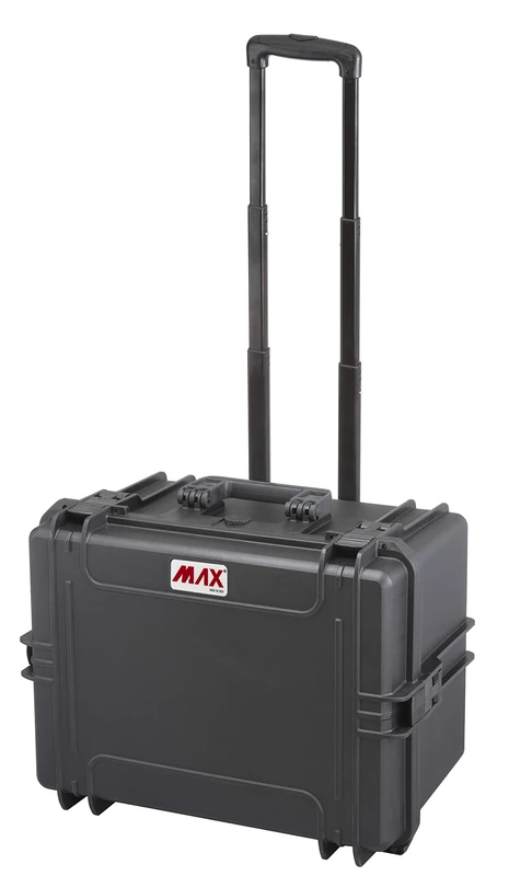 MAX Cases Airtight Suitcase with Trolley and Pre-Cubed Sponge