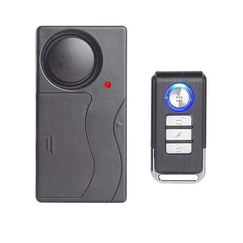 Mengshen Wireless Vibration Alarm, Anti-theft Burglar Alarm for Bicycle/ Bike/ Motorcycle/ Car/ Vehicles/ Door/ Window, 110db Super Loud (Remote Control Included)
