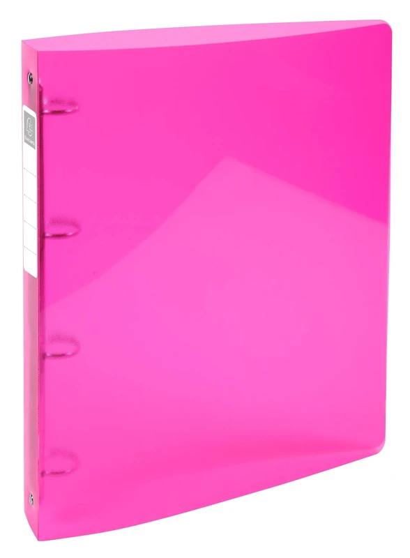 Exacompta - Ref 51774E - Box of 10 Iderama Binders - 4 Round Rings 30 mm - Spine 40 mm - External Dimensions: 32 x 27 cm - A4 Maxi File Format - Pink - Image 1