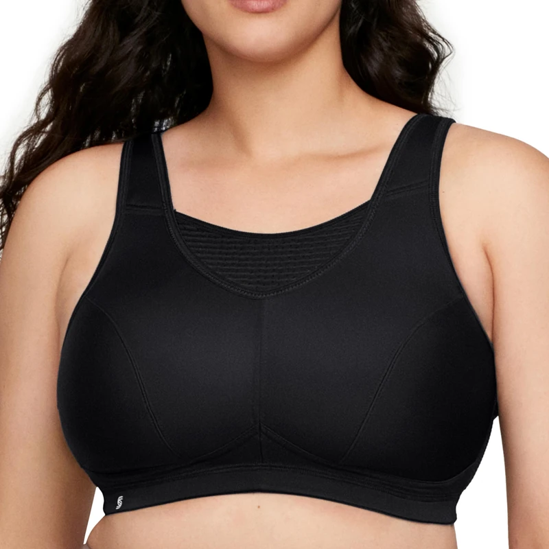 Glamorise No-Bounce Camisole Elite Sports Wirefree Bra 1067 (Women's & Women's Plus) Black - Image 1