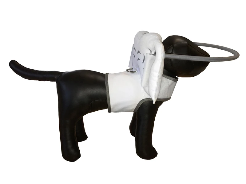 Muffin's Halo Guide, White Angel, 1X-Large, Durable Safeguard For Blind Dog's Head, Nose, Face And Shoulders From Bumping Into Hard Surfaces