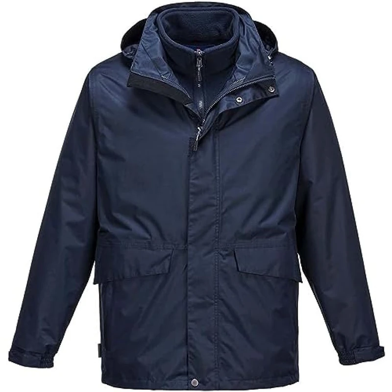Portwest Argo Breathable 3-in-1 Jacket, Size: M, Colour: Navy, S507NARM