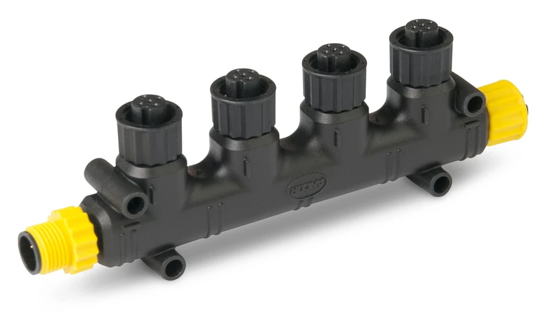 ANCOR MARINE GRADE 270104 Nmea 2000 4 Way Tee Connector, Standard Yellow