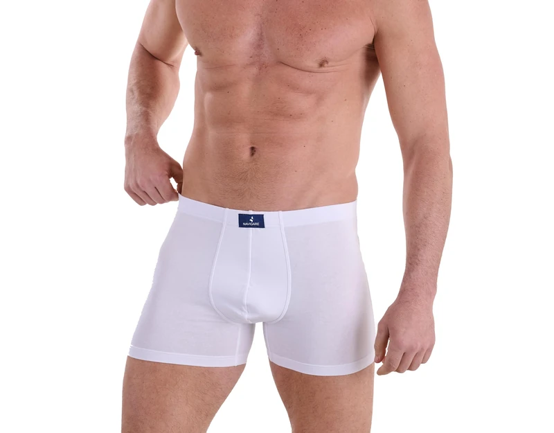 Navigare Men's 573 Boxer Briefs (Pack of 6), White, Small