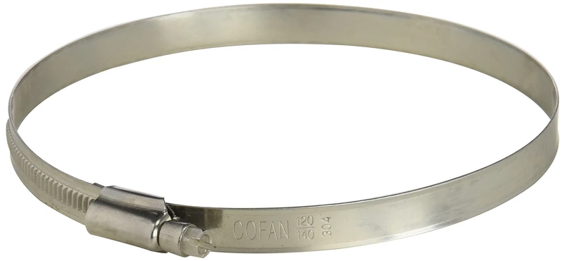 Cofan 080812140 50 pcs Stainless Steel Clamp A2 Band 12 mm, 120-140 mm 2 120-140, Set of 50 Pieces