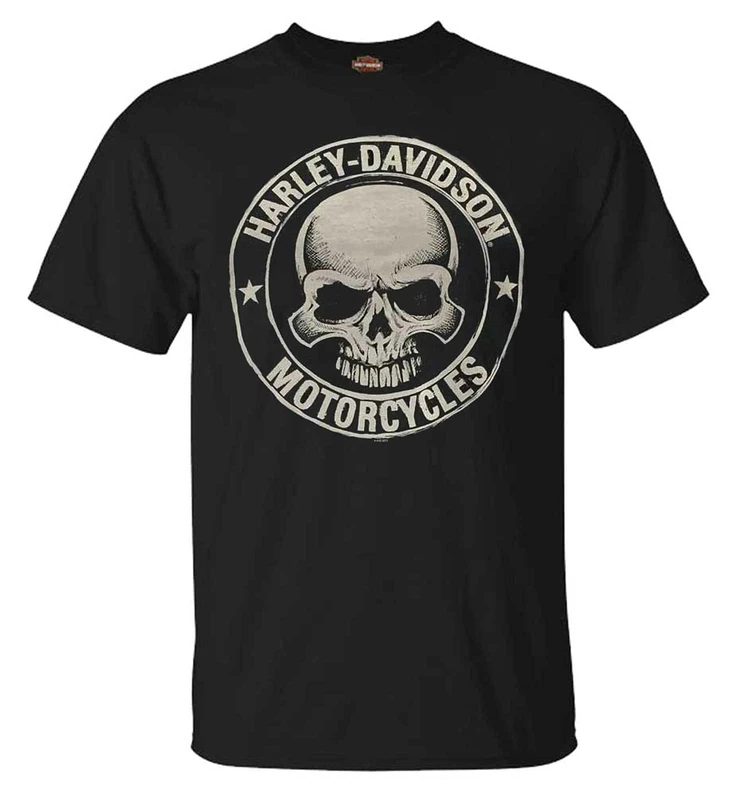 Harley-Davidson Men's H-D Skull Badge Short Sleeve T-Shirt Black. 30298293 - Image 1