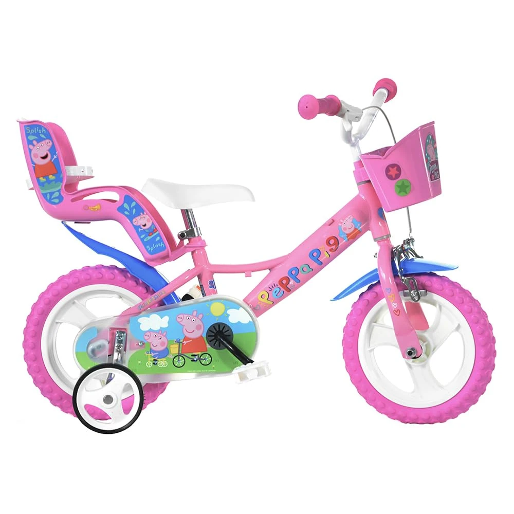 Dino Bikes Peppa Pig Bicycle, Pink, 12-Inch, Ages 3 to 5